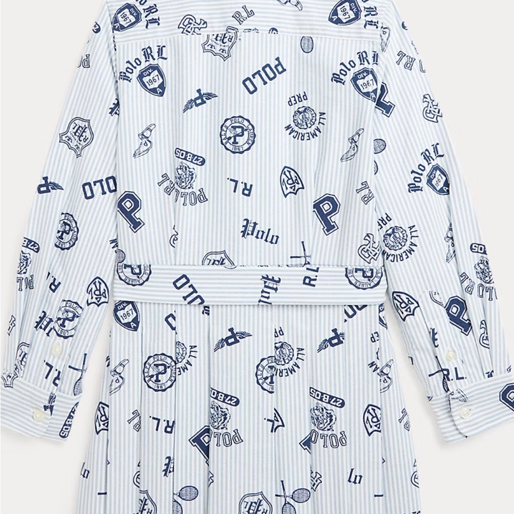 Polo by Ralph Lauren Blue and White Kids Casual Dress